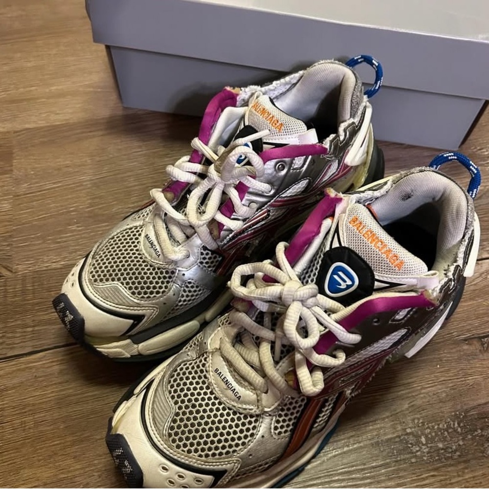 Balenciaga Gray and Purple Sneakers - Picture 2 of 3